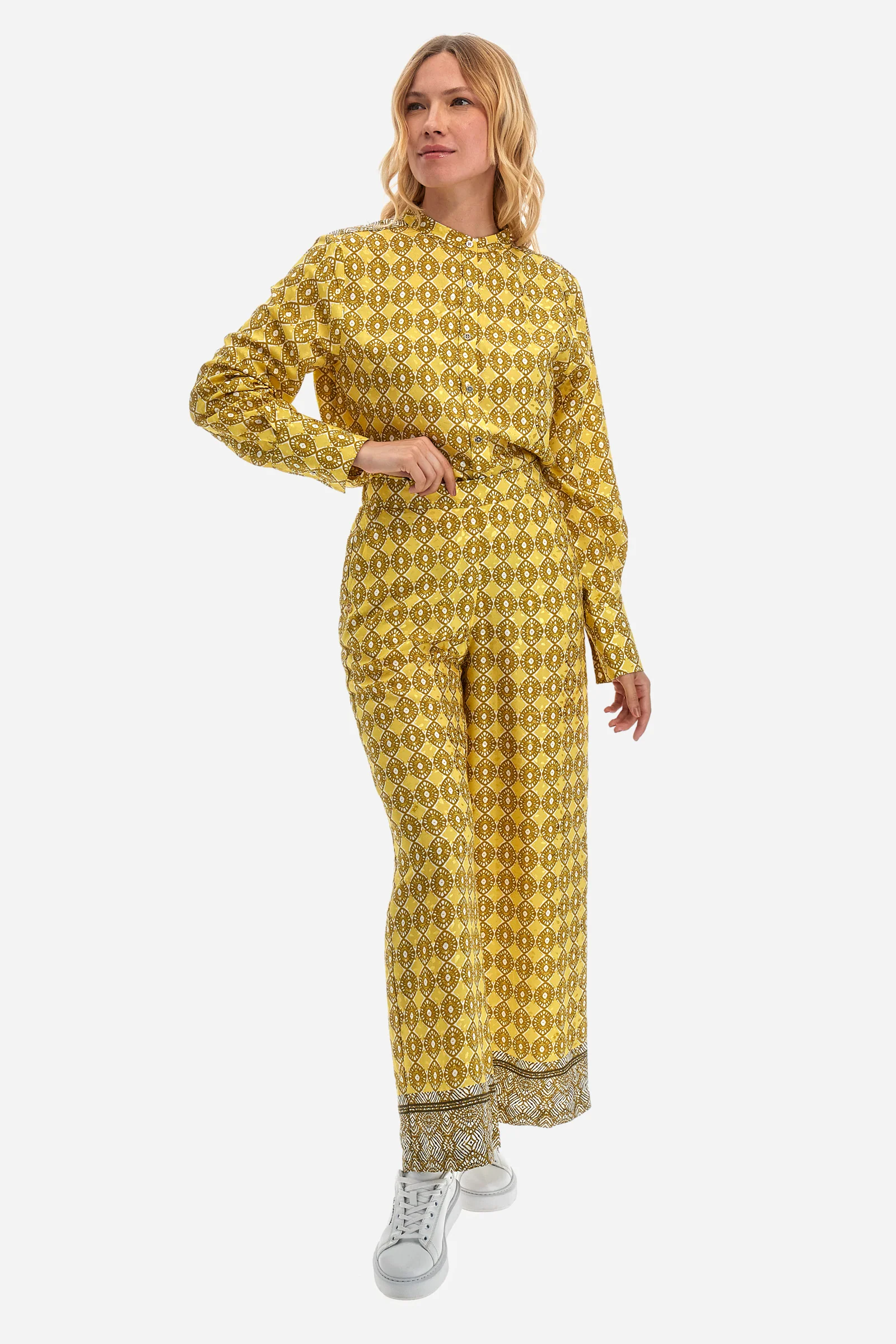 Palazzohose aus Synthetikgewebe Regular Fit - Yettie - Image 2
