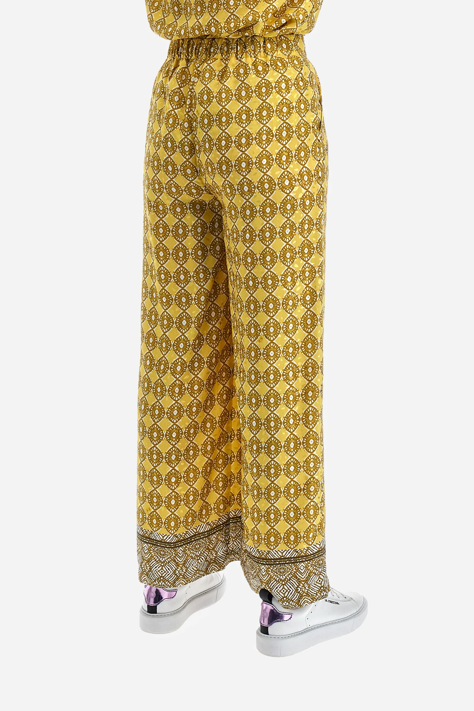 Palazzohose aus Synthetikgewebe Regular Fit - Yettie - Image 4
