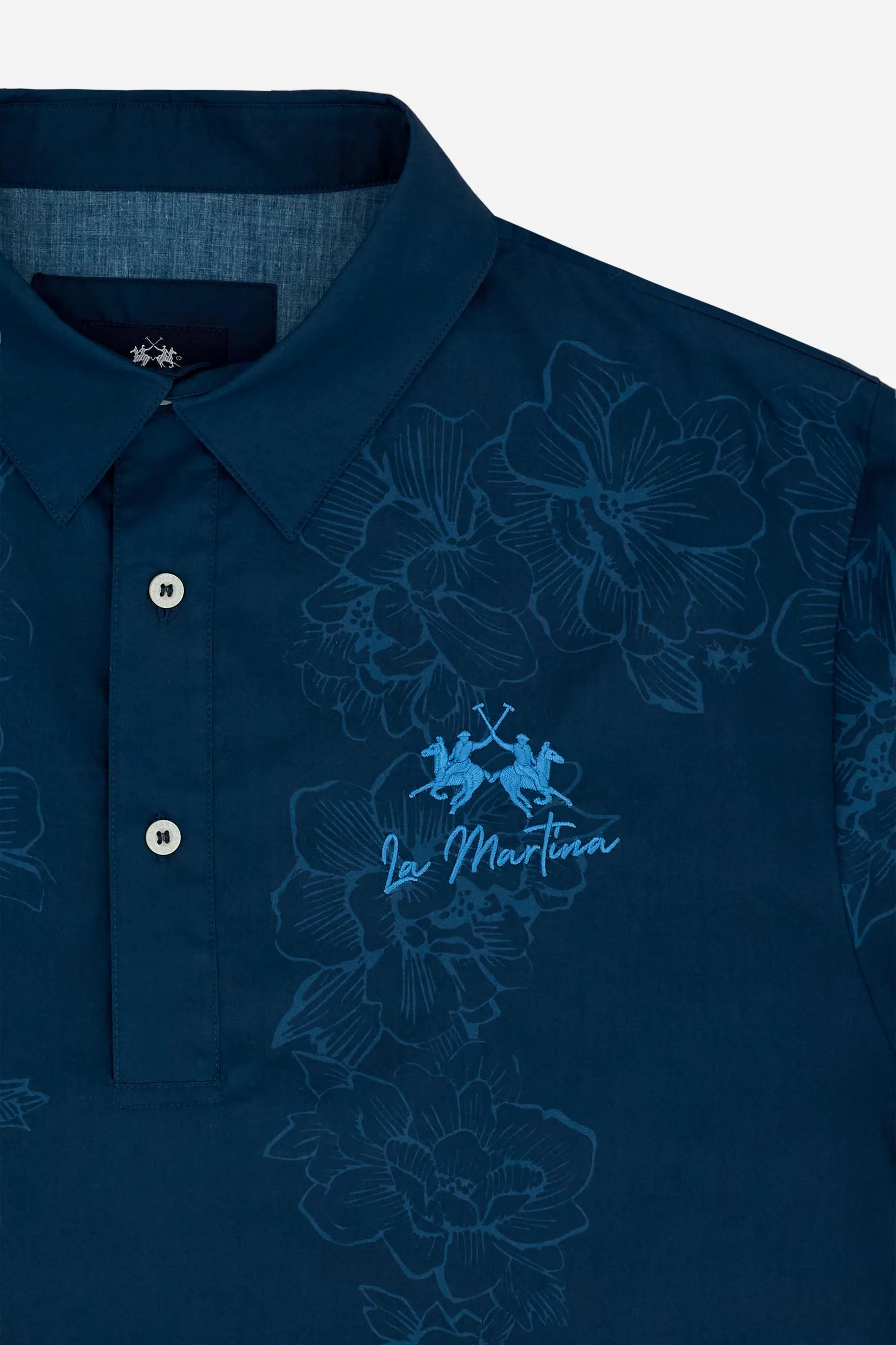 Polohemd aus Popeline mit Blumenprint - Carmelo - Image 8