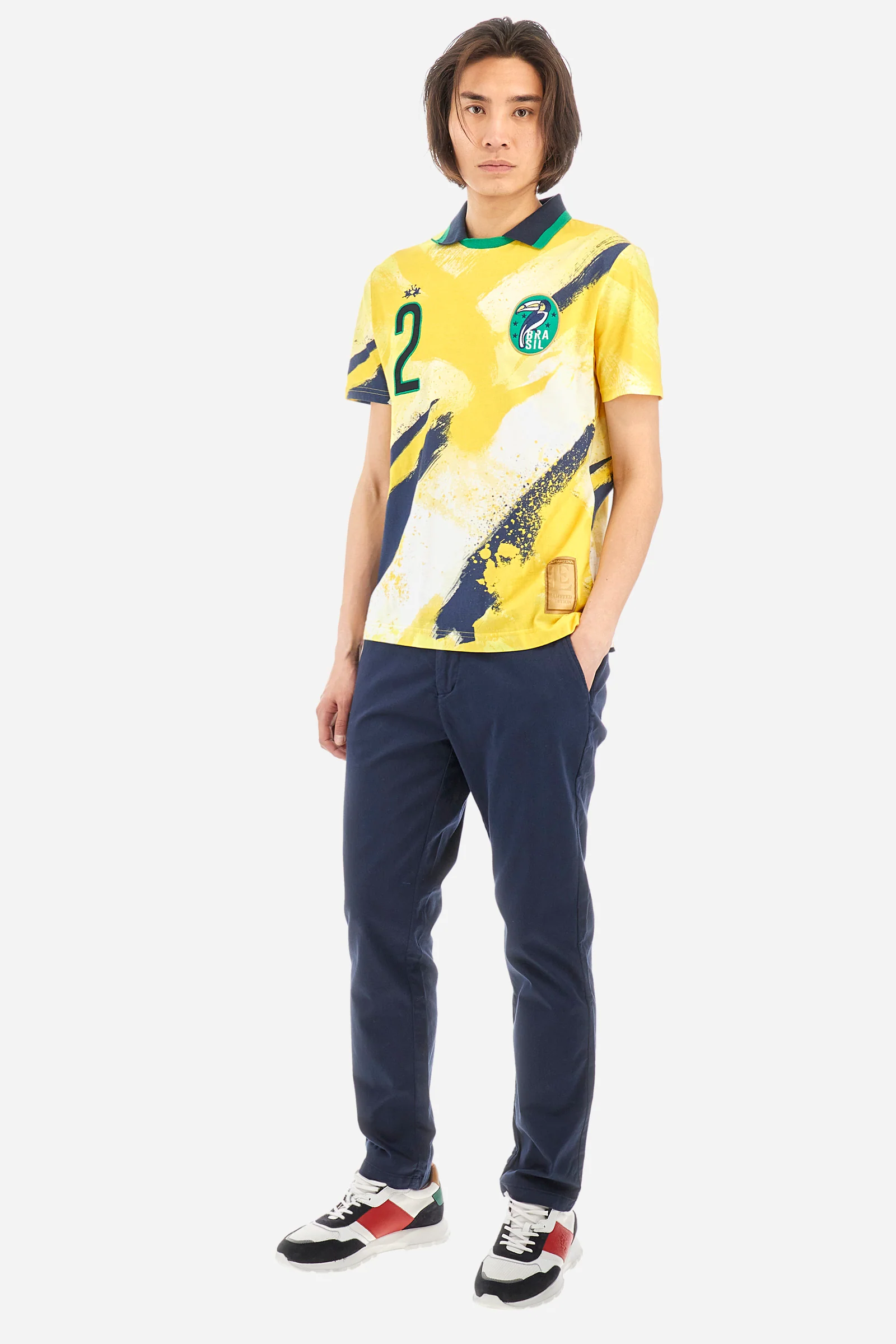 Poloshirt aus Stretch-Baumwolle Regular Fit – Yoshio - Image 2