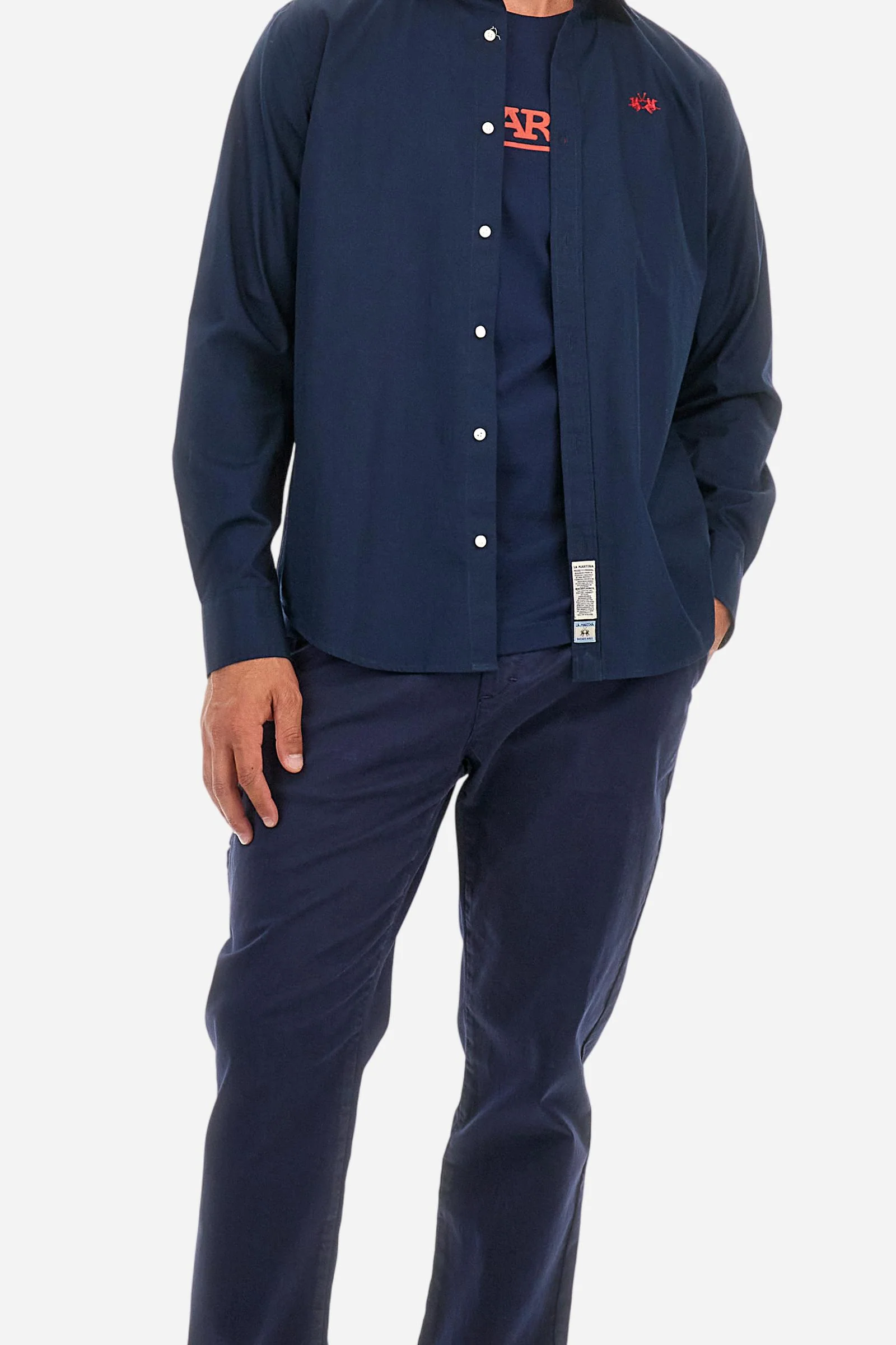 Popeline-Hemd Slim mit Logo - Adolf - Image 2