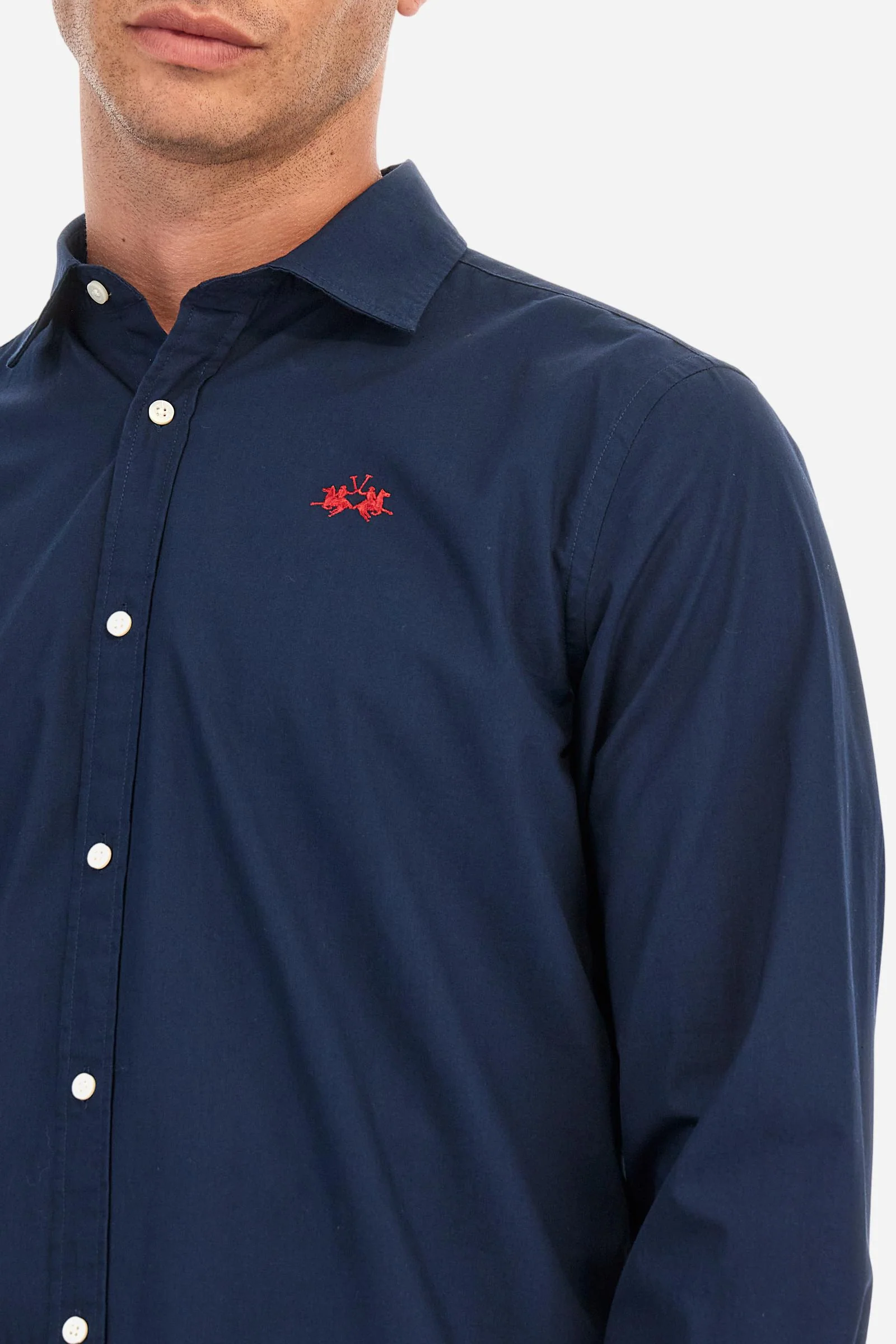 Popeline-Hemd Slim mit Logo - Adolf - Image 3