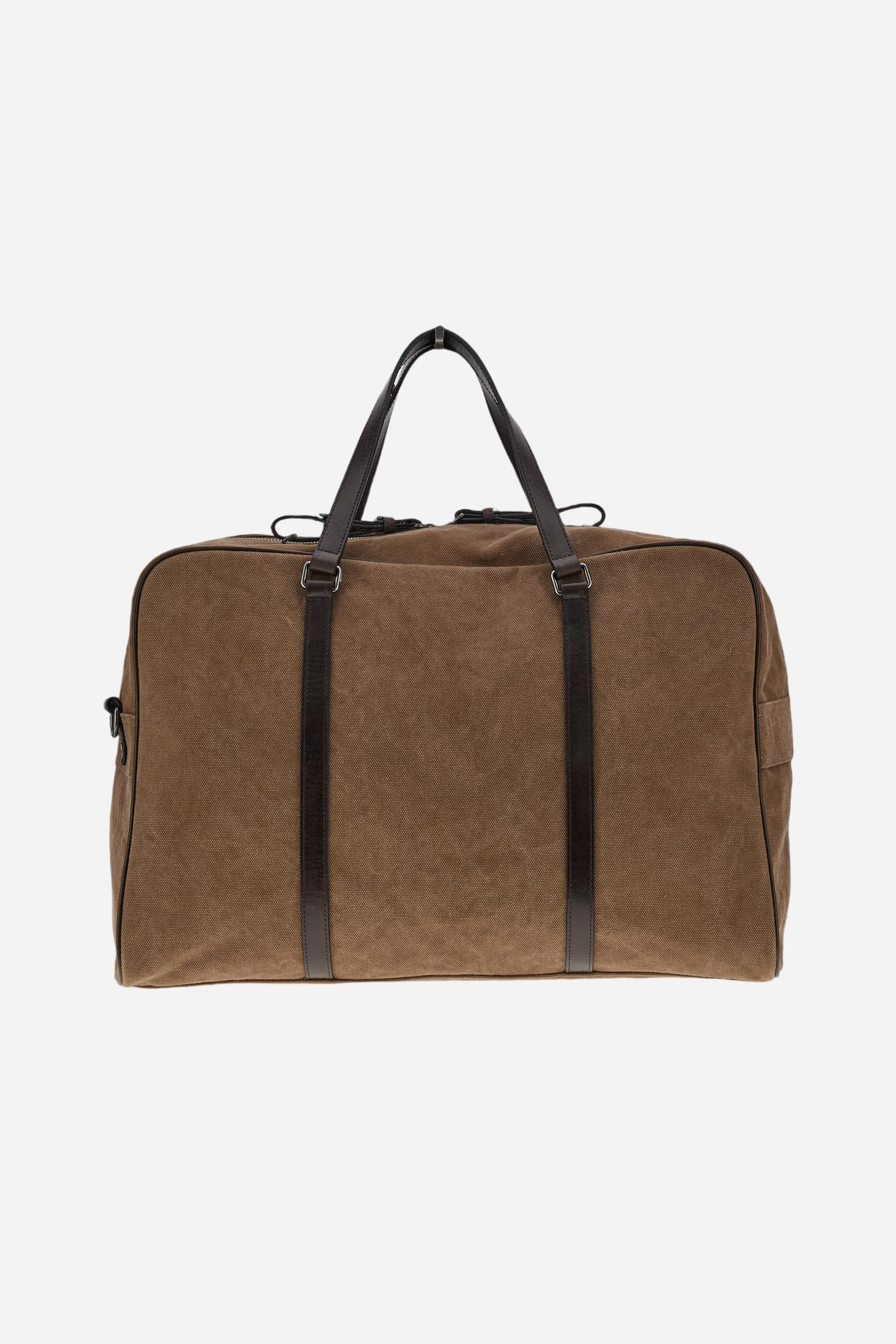 Reisetasche aus gewaschenem Canvas und Leder – Luciano - Image 2