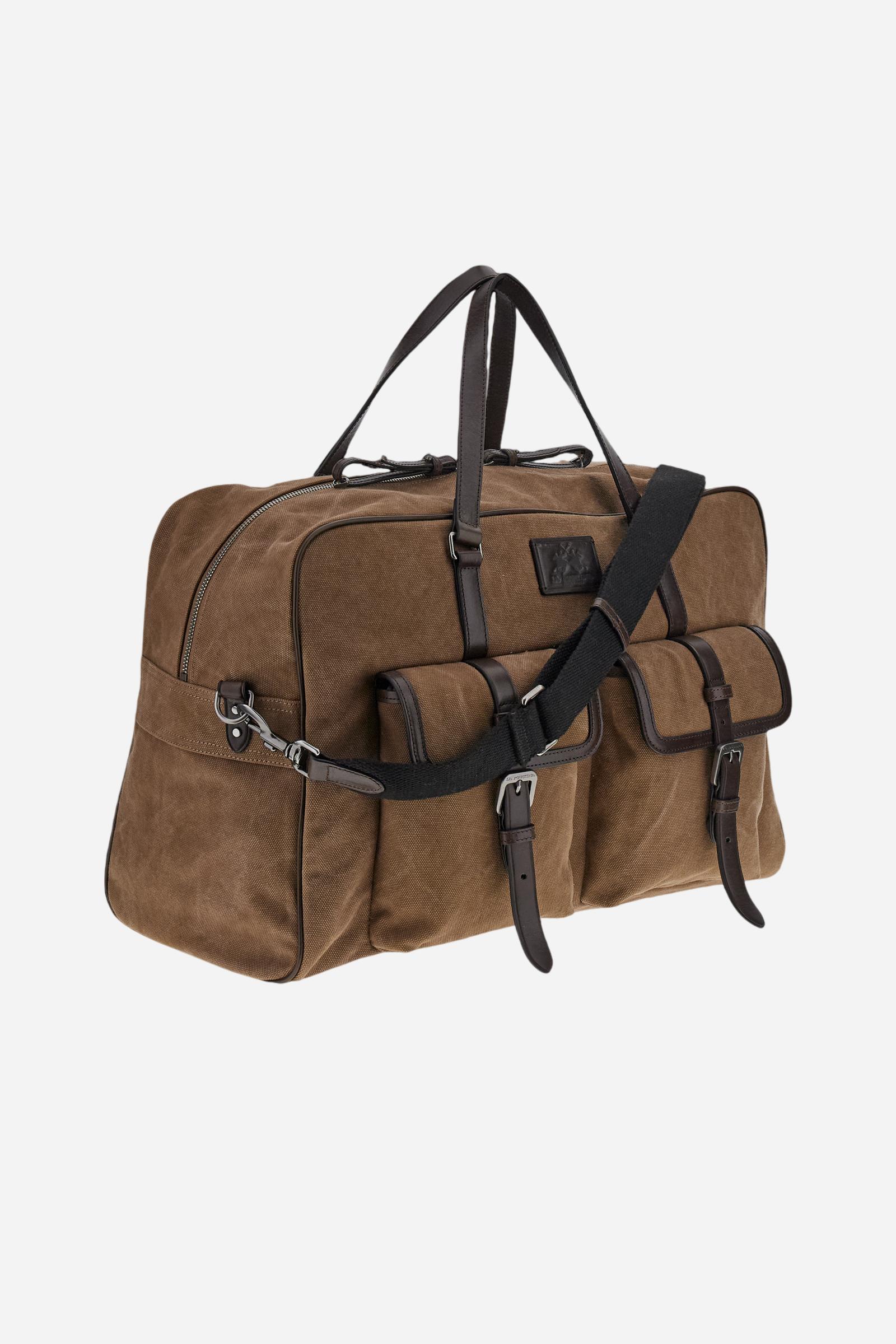 Reisetasche aus gewaschenem Canvas und Leder – Luciano - Image 3