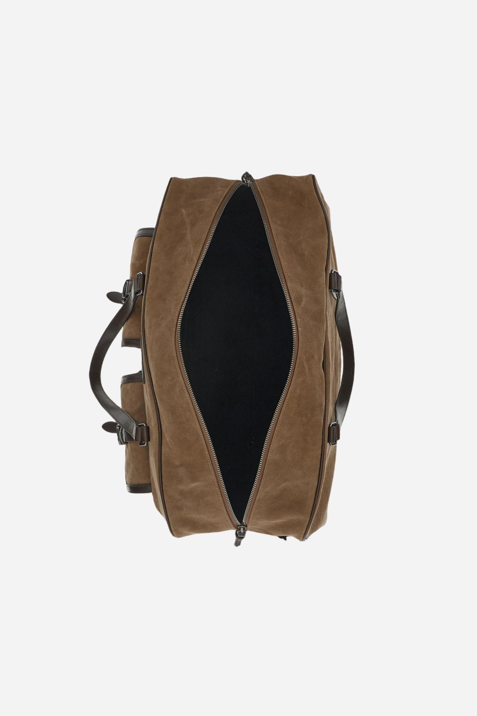 Reisetasche aus gewaschenem Canvas und Leder – Luciano - Image 4