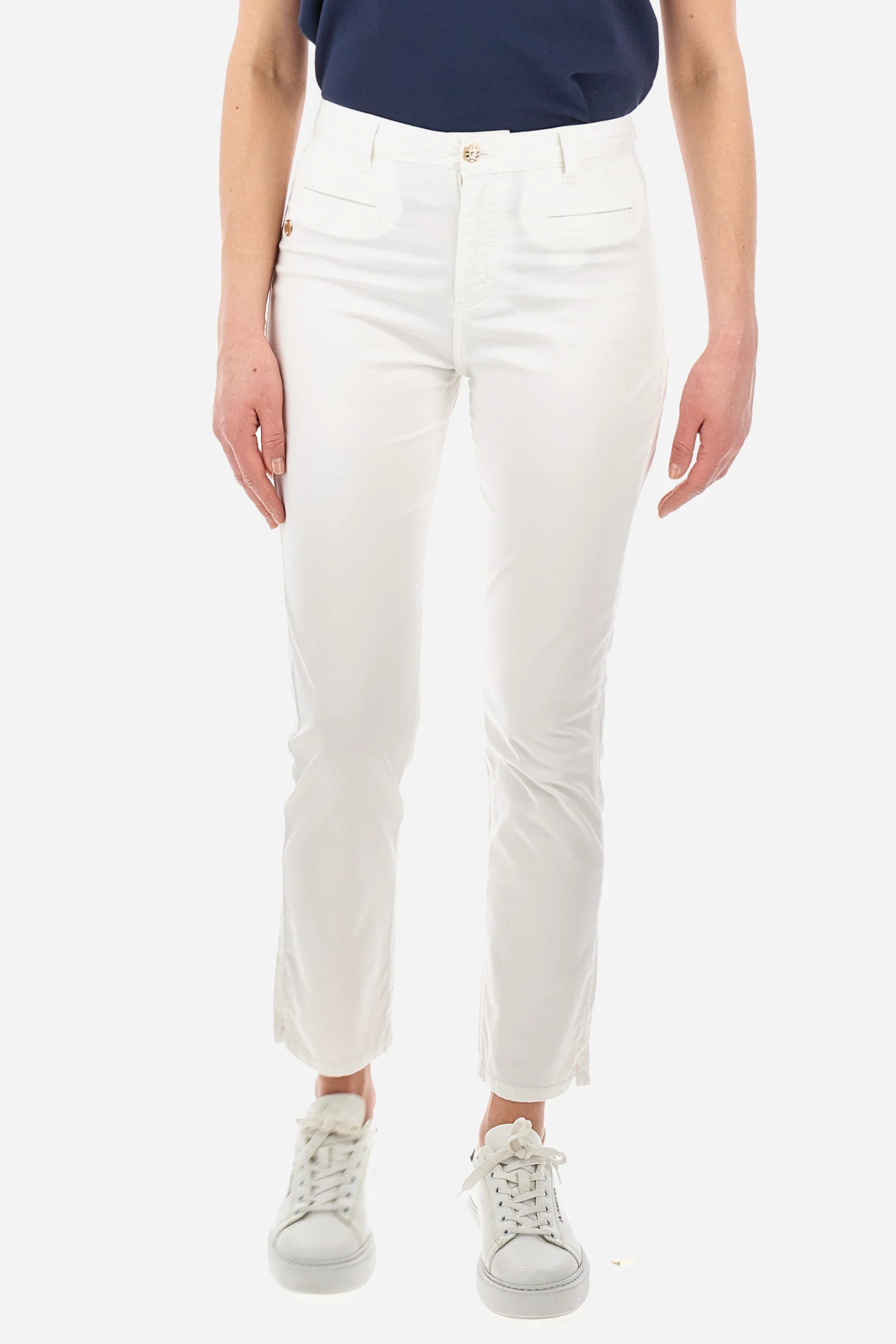 Röhrenhose aus Stretch-Baumwolle Regular Fit – Yessika