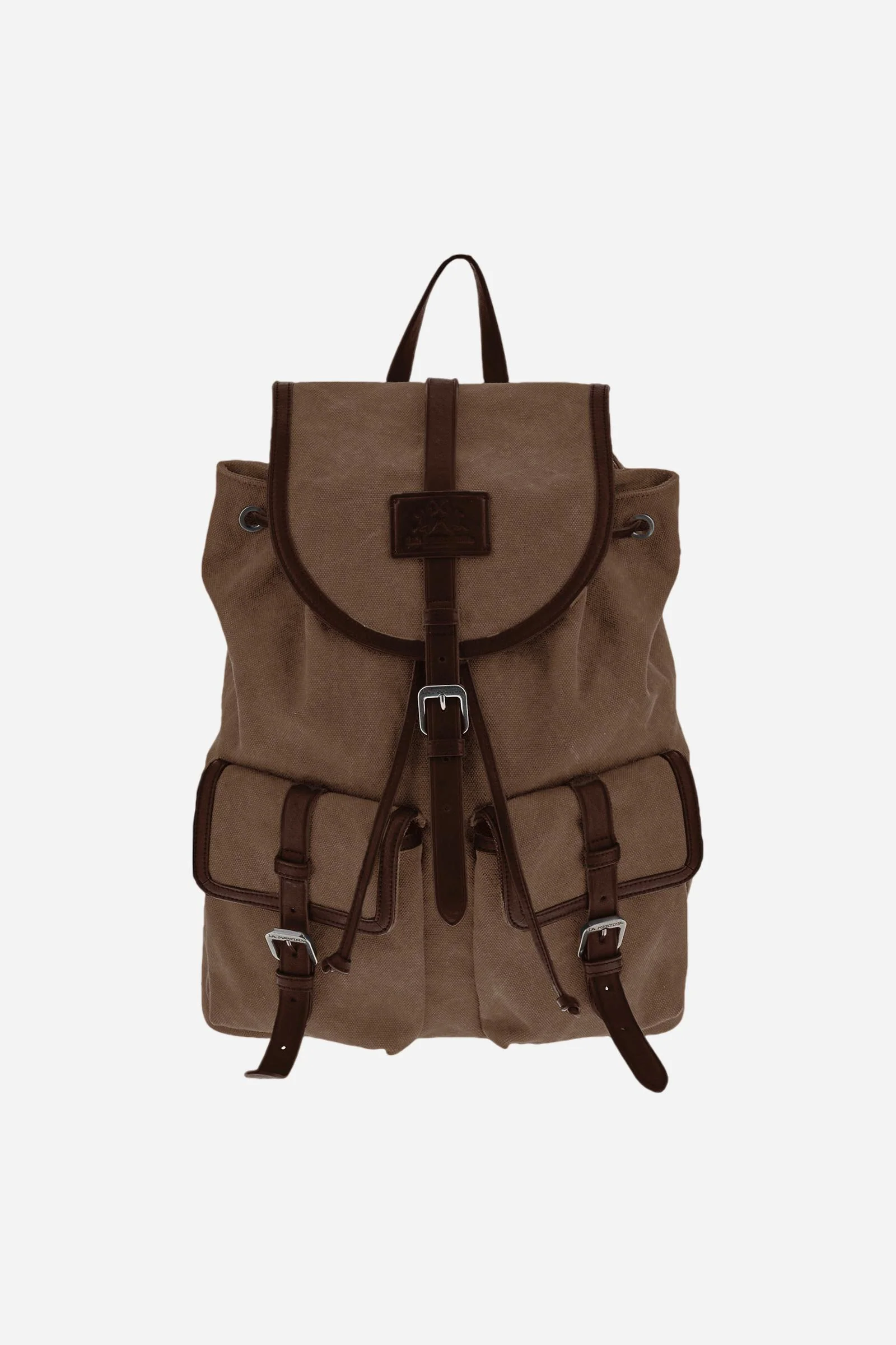 Rucksack aus gewaschenem Canvas und Leder – Matteo