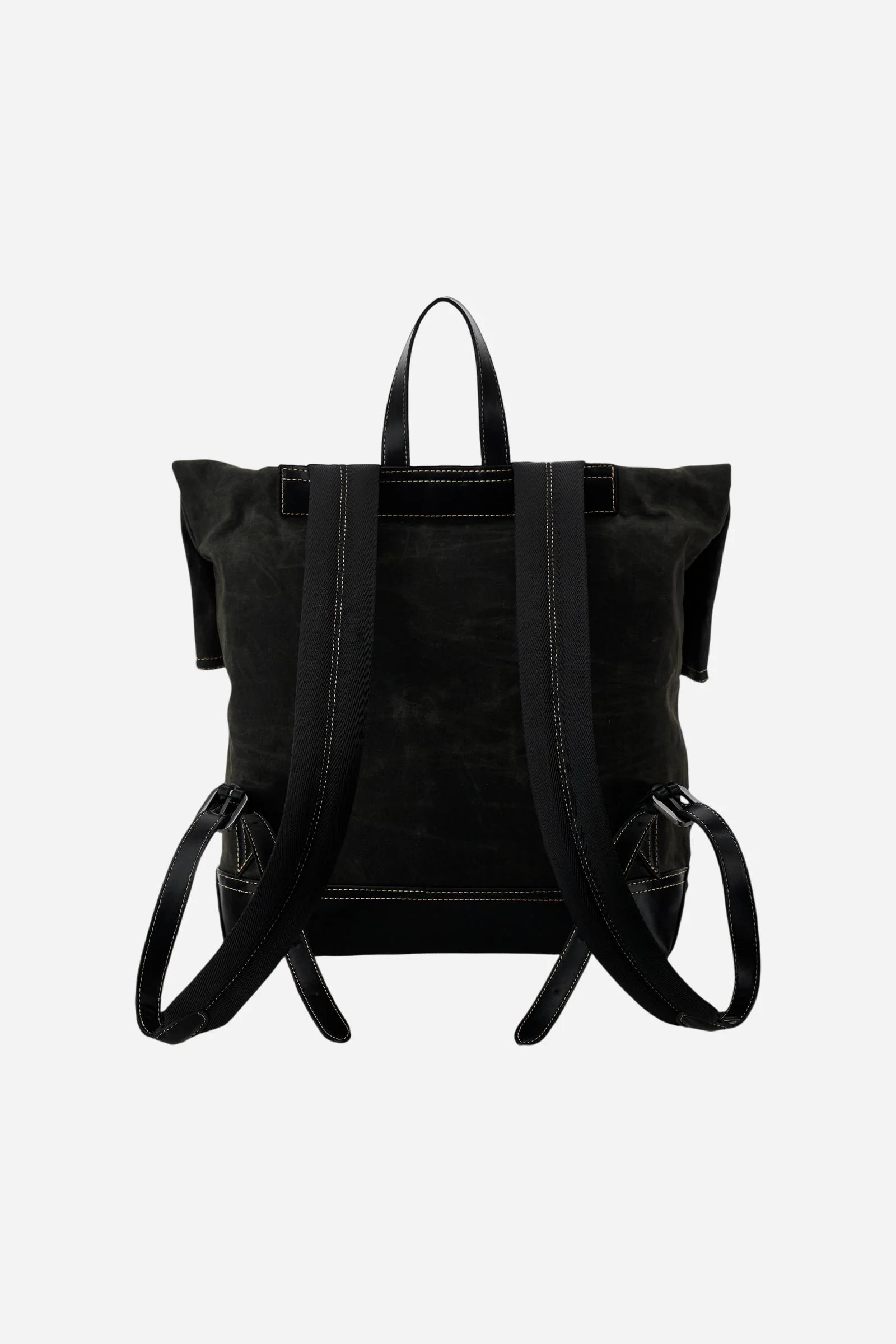 Rucksack mit aufgesetzten Taschen aus gewachstem Canvas - Buenos Aires - Image 2