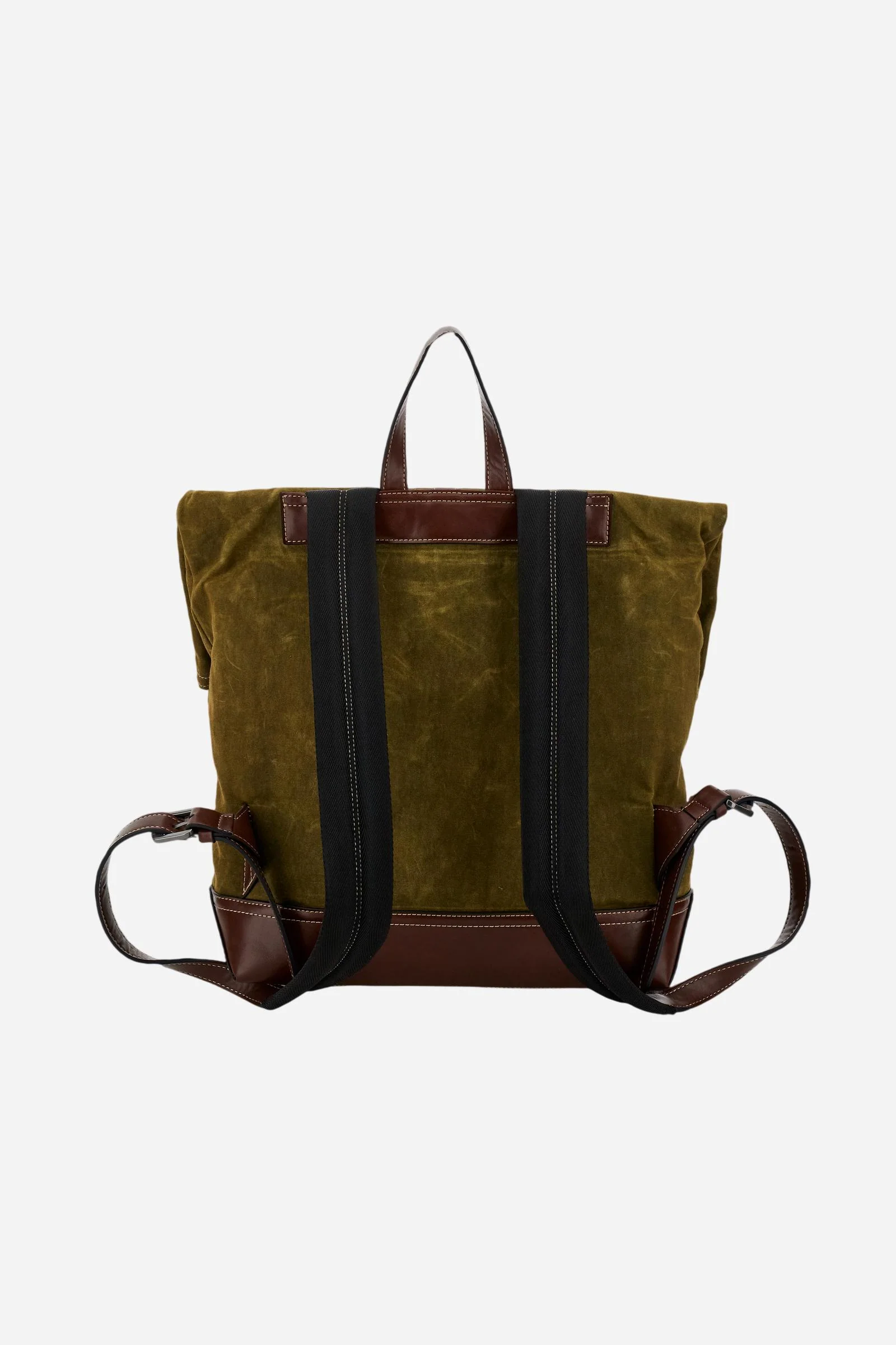 Rucksack mit aufgesetzten Taschen aus gewachstem Canvas - Buenos Aires - Image 2