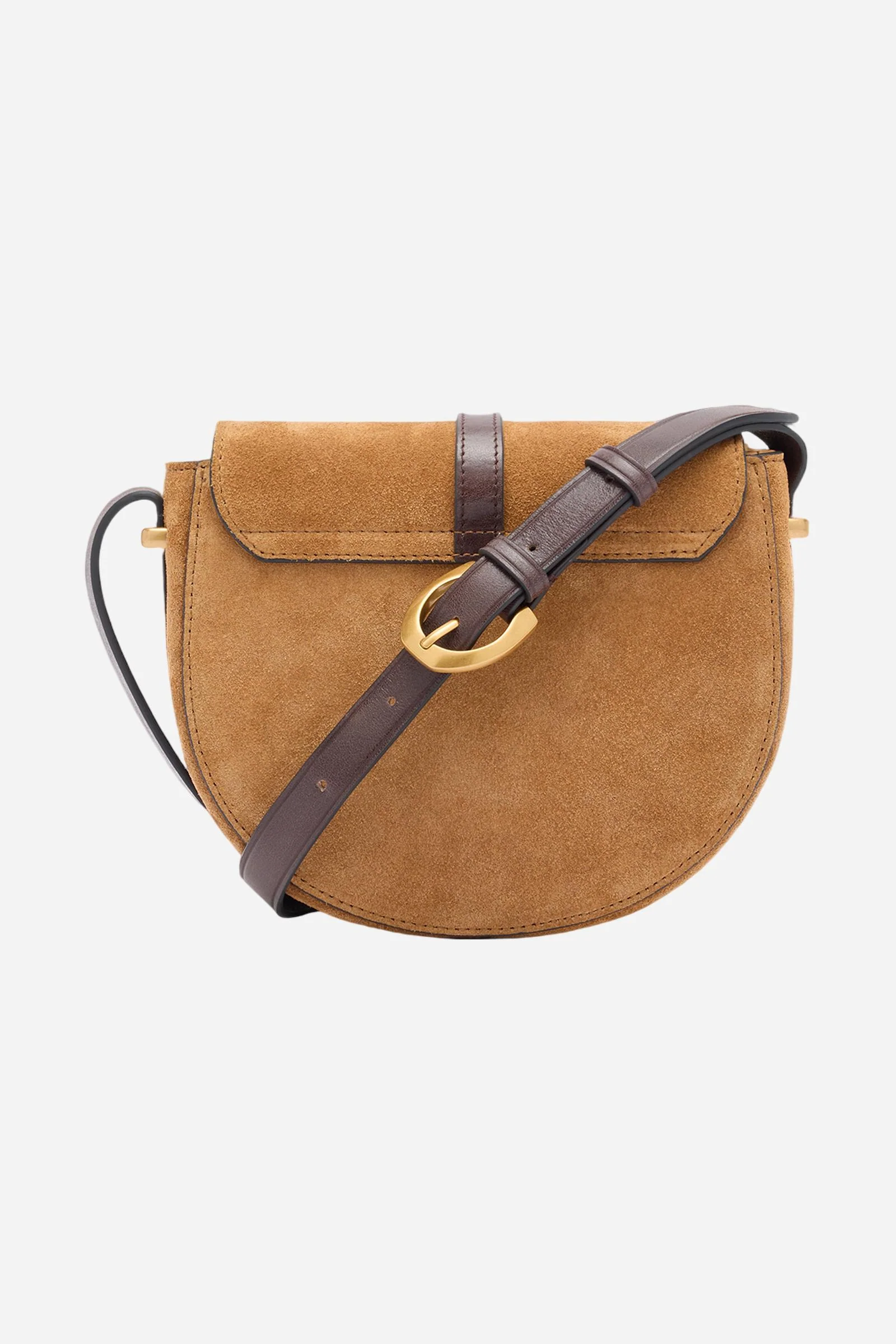 Umhängetasche aus Veloursleder mit Schnalle – Crossbody - Image 2