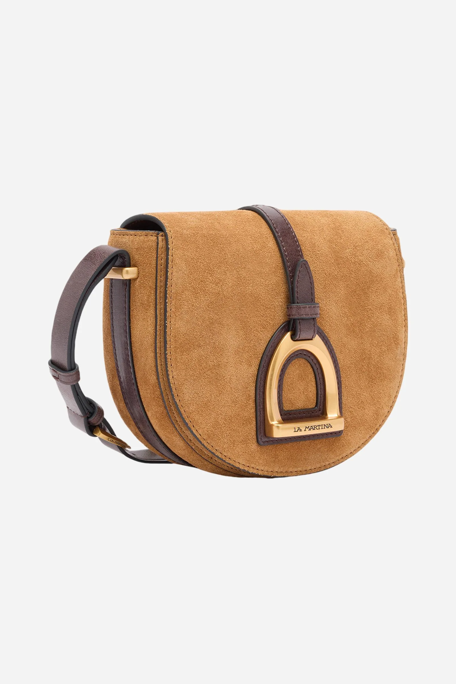 Umhängetasche aus Veloursleder mit Schnalle – Crossbody - Image 3