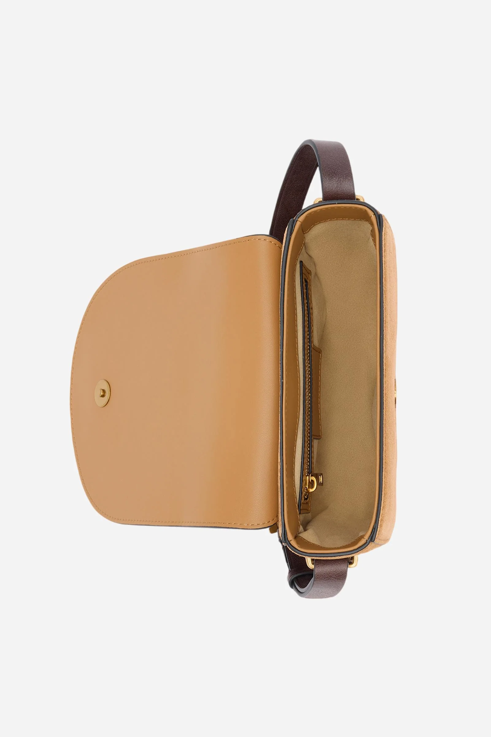 Umhängetasche aus Veloursleder mit Schnalle – Crossbody - Image 4