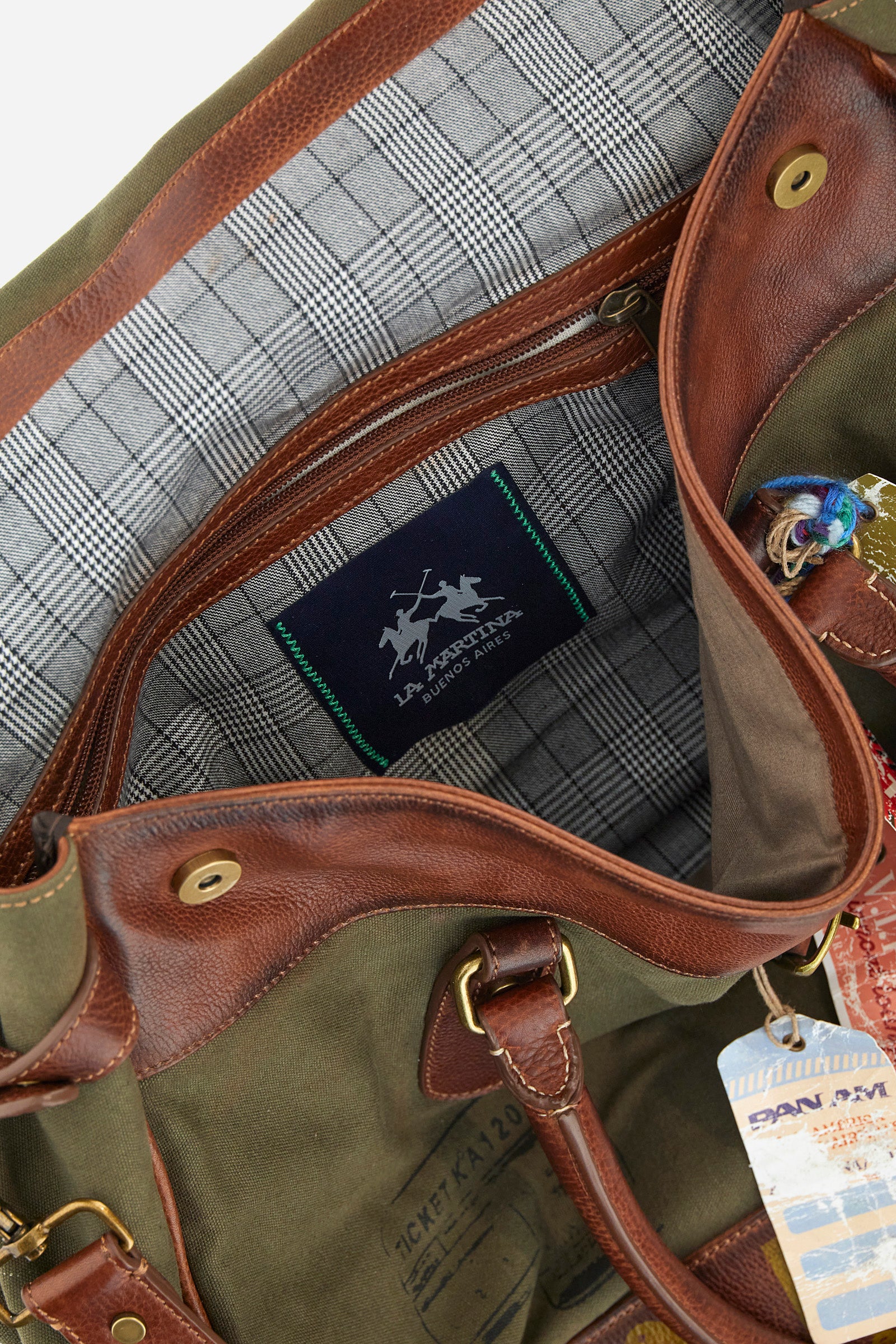 Unisex-Lederreisetasche - Banderas - Image 3